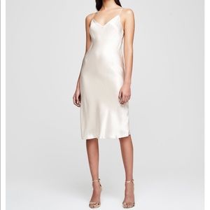 L'AGENCE Jodie Silk Dress - Champagne - Size 6